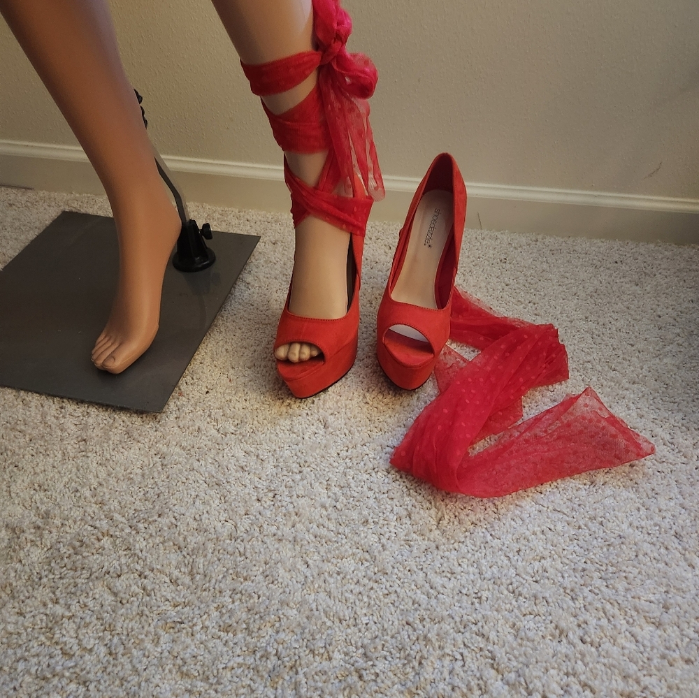 Shoe Dazzle Red Heels Elegant Shoes
